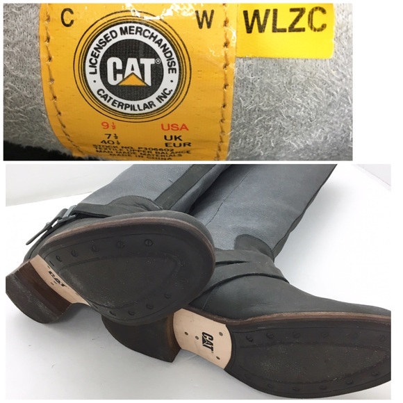 Cat Footwear Corrine leather Riding Knees High Boot Charcoal Gray - Picture 7 of 8